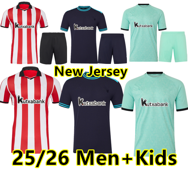 25 26 camiseta de Bilbao Soccer Jerseys GURUZETA BERENGUER MUNIAIN kids WILLIAMS JR Football shirt GARCIA VILLALIBRE Athletic Bilbao 2025 2026 Sancet UNAI SIMON kit