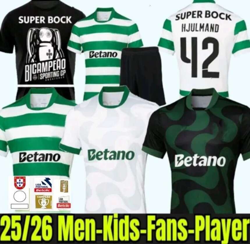 25 26 Lisbon jerseys GYOKERES PEDRO G. football shirts 2025 Goncalo-Inacio Ousmane-Diomande Morten-Hjulmand soccer jersey kids kit player version