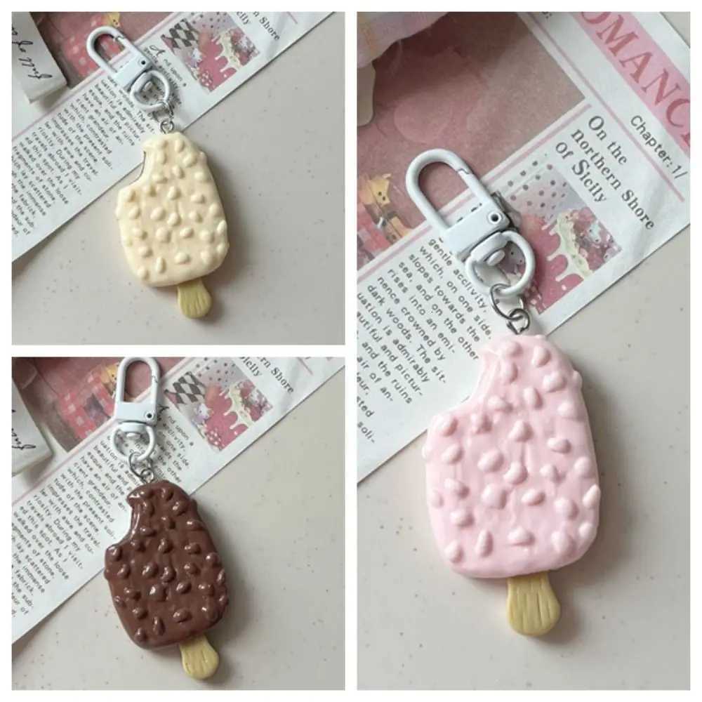Bag Pendant Chocolate Ice Cream Keychain Jewelry Accessories Charms Simulation Food Keychain Car Keychains Resin Keychain Men y250710