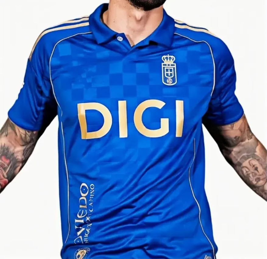 25 26 Centenary Real Oviedo Soccer Jerseys 2025 2026 JIMMY S.CAZORLA CAMARASA maillots de foot HUGO ALEMAO SEOANE MOYANO Football Shirts 16-2XL