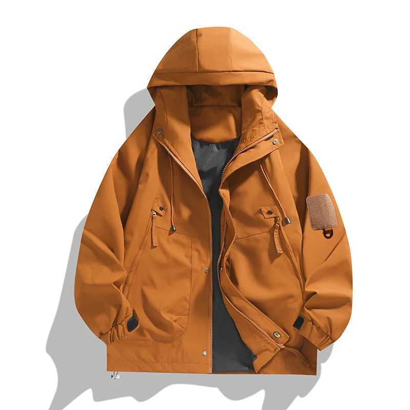 Men Women Rain Jacket Lightweight Waterproof Coat Hooded Mountain Windbreaker Outdoor Sport Hiking New Outerwear Casual Raincoat W250711