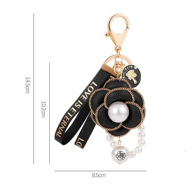 Easya Fabric Alloy Camellia Keychain Luxury Jewelry for Women y250710