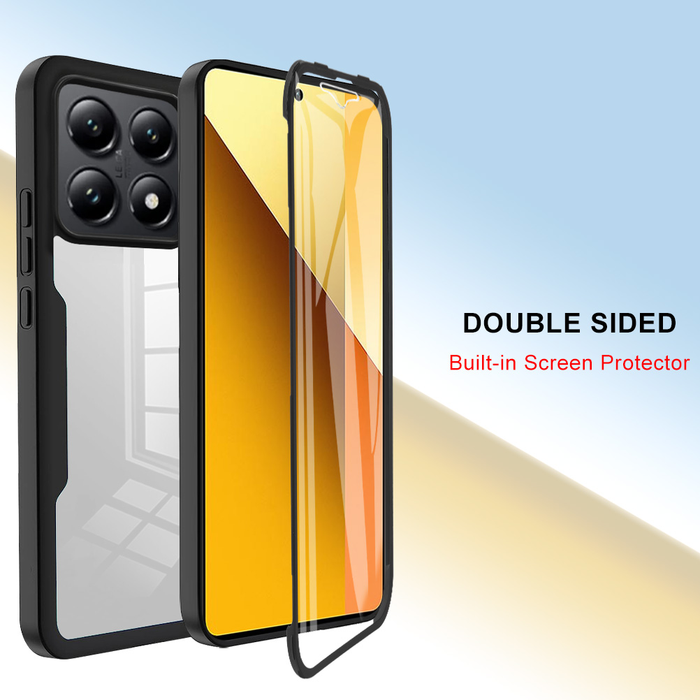 360 Full Body Cover Screen Protector Clear Case All-Inclusive TPU PC Rugged For POCO X6 X7 M7 Pro C71 Redmi K80 A5 Note 15 Ultra 14 13 12 12C 13C Xiao
