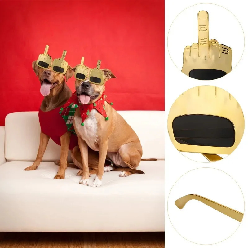 Creative Vertical Middle Finger Glasses Decorative Props Funny Sunglasses Dance Party Props Performances Selfies Glasses 250709