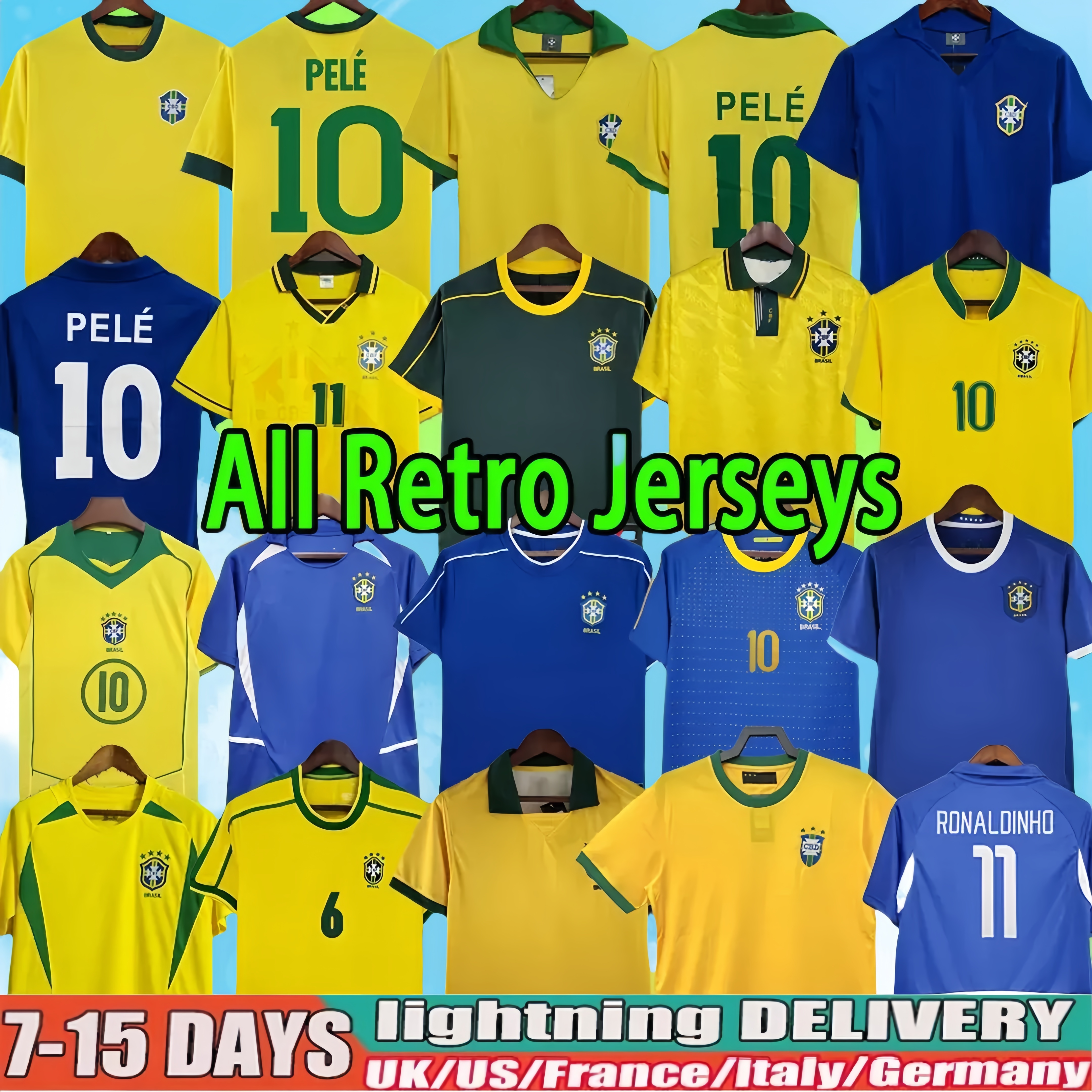 Vintage Brazil Soccer Jerseys - PELE & RONALDINHO Classic Football Shirts (1957-2012)