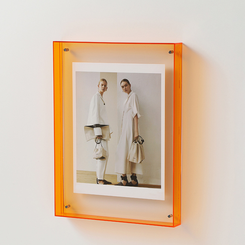 Modern Diy Poster Painting Hall Bedroom Transparent Colorful Acrylic Photo Frame Without Photos Picture Frame Table Wall Decor