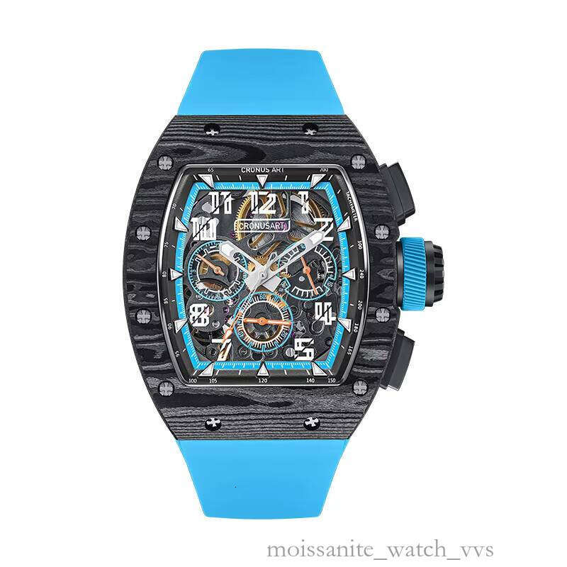 Limited Edition Men's Luxury Mechanical - Carbon Fiber Blue Glass 48h Power Reserve Waterproof 3ATM Cool Watch