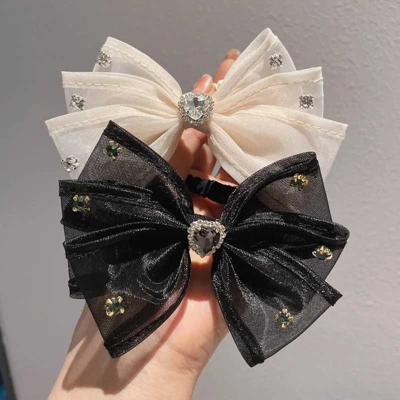 2023 Korean Elegant Bow Scrunchies for Women and Girls Elastic Hair Rubber Bands Accessories Tie Hair Rope Headdress Headwear Ornament Y250711