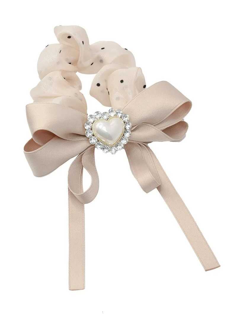 Super Fairy Love Diamond Large Intestine Hair Ring Female Temperament High-end Head Rope Net Red 2022 New Hair Accessories Y250711