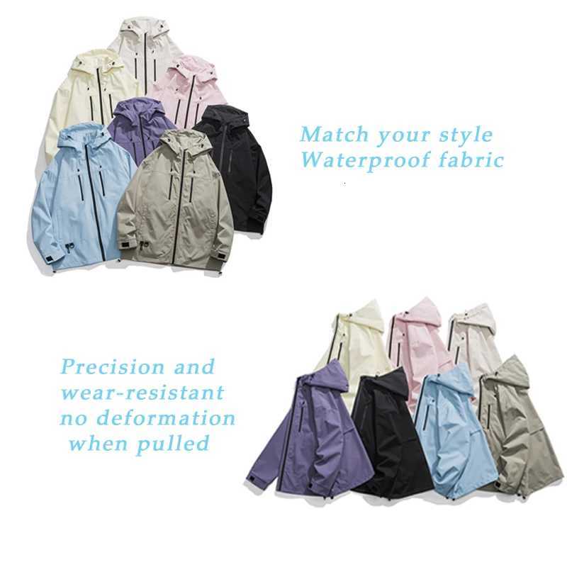Mens Hiking Jackets Waterproof Mountaineering Jacket Windproof Windbreaker Camping Running Hooded Design Women Windbreaker W250711