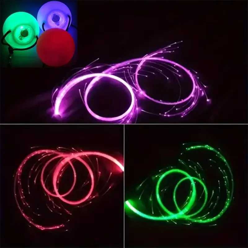 LED Colorful Luminous Ball Swing Flash Ball Dance Fitness Exercise Ball Halloween Christmas Childrens Light Ball ToysXJ250710