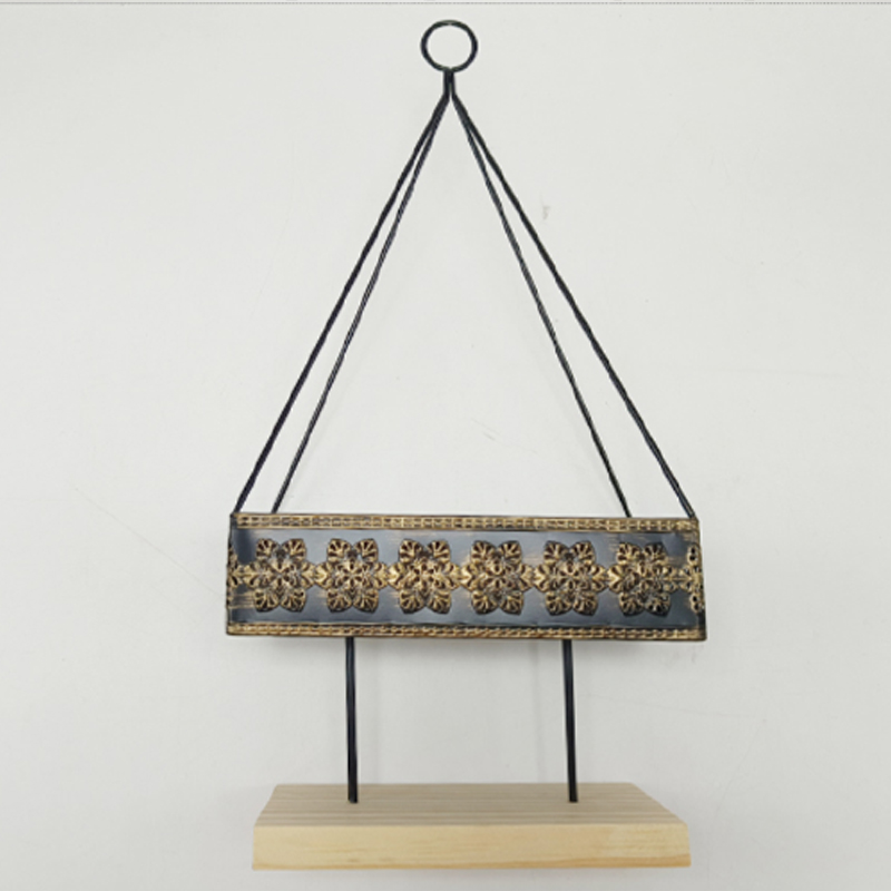 Multifunctional Industrial Hand-Held Tray - Solid Wood Board with Steel Frame for Home/Shop Decor