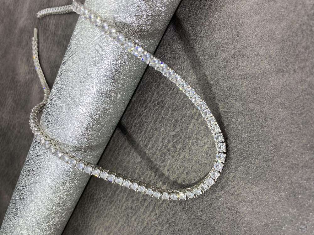 Chic Ice Hip Hop Themed 5Mm Sterling Silver & Rhodium Finish Fashionable Statement Piece