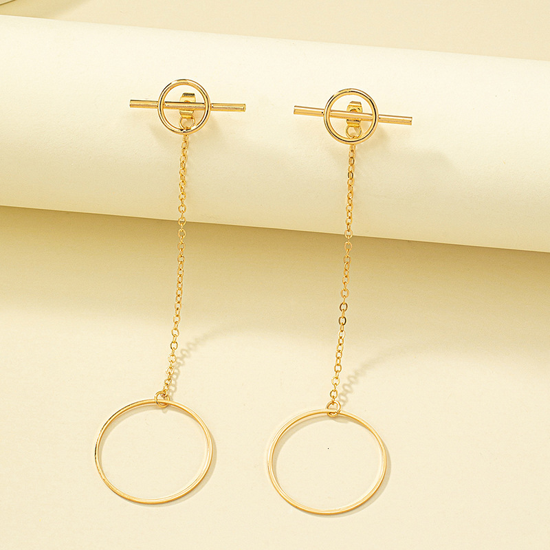 Statement Personality Exaggerated Metal Large Circle Pendant Earrings for Women Trendy Fashionable Elegant Temperament Ear Jewelry 250710