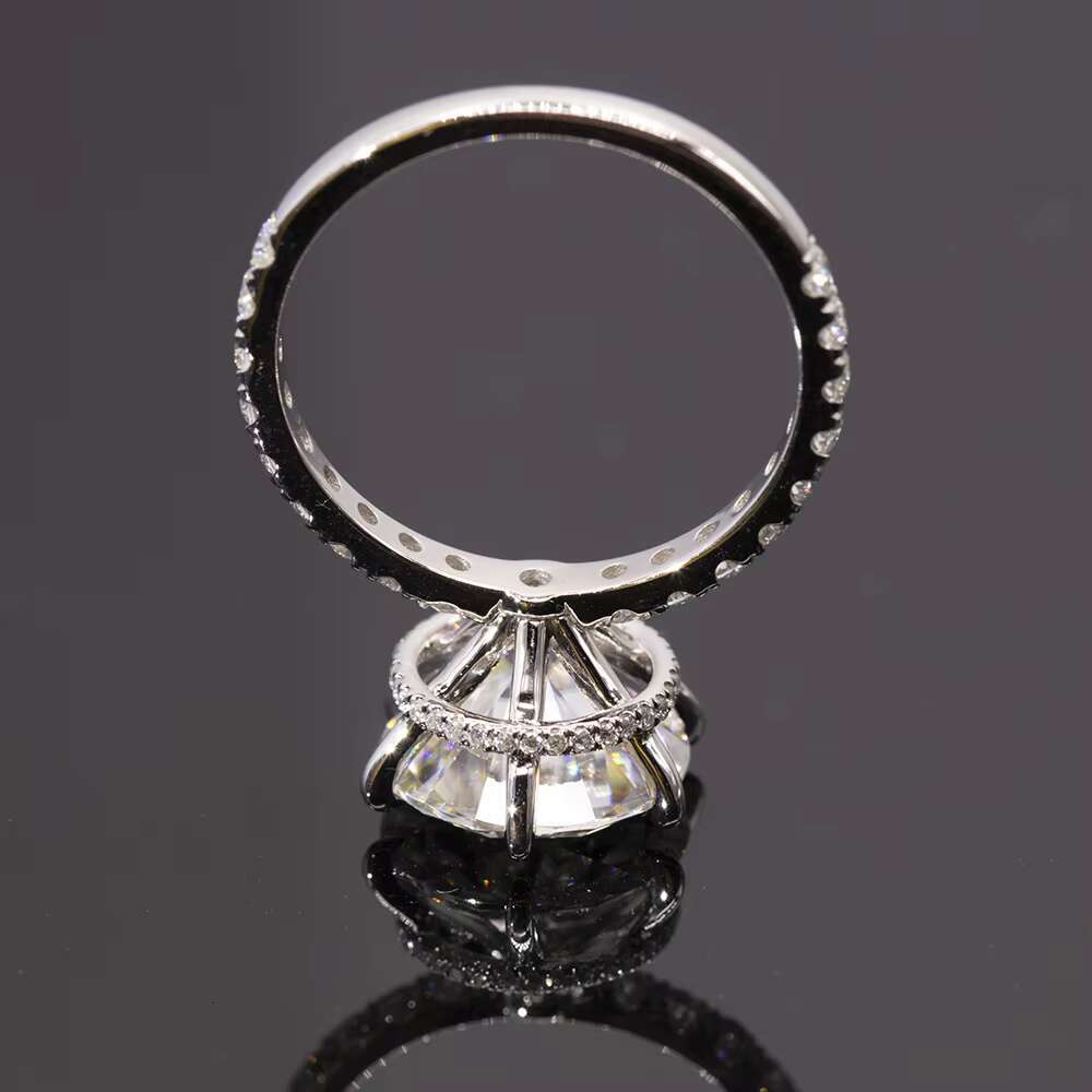 9K 10K 14K 18K 21K White Gold Fashion 5cts Moissanite Diamond Ladies Ring Weddings Engagement Ring Fine Jewelry