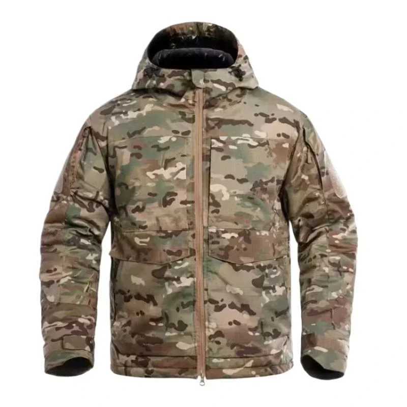 65 Tactical Camouflage Cotton Jacket Mens Winter Outdoor Coldproof Jacket Windbreaker Heat Reflective Cotton Jacket W250711