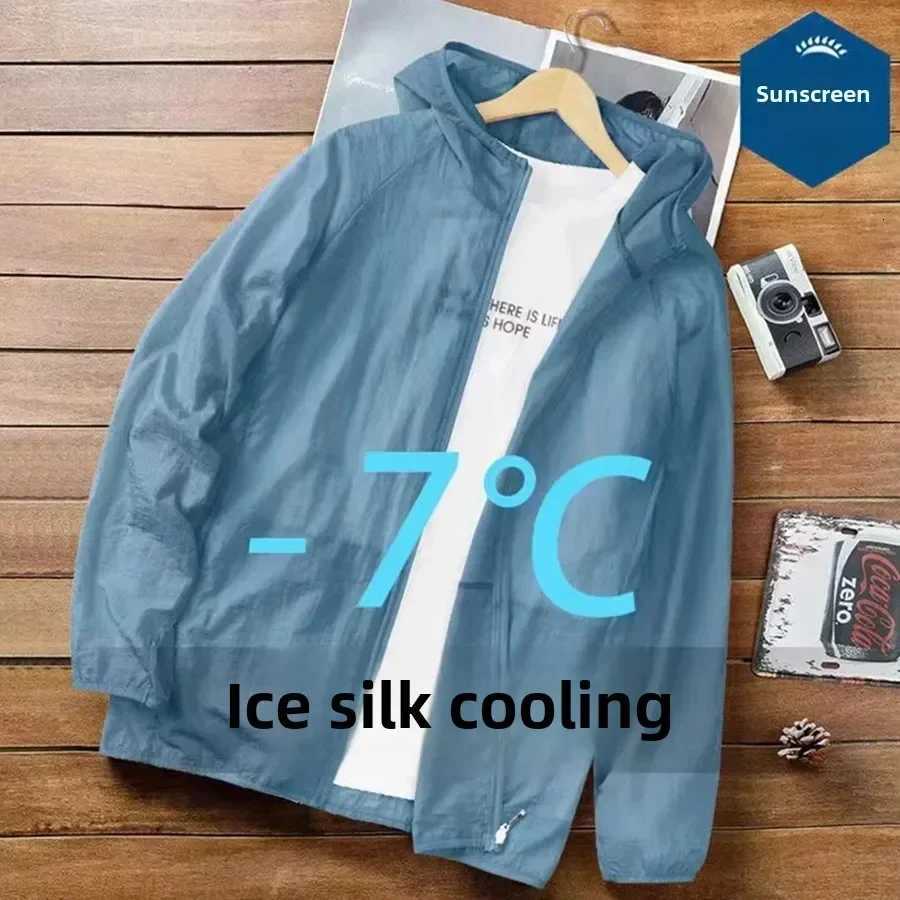 Men Thin Outerwear Jacket Summer Breathable Fishing Sunscreen Coat Outdoor Cardigan Loose Style Casual Mountaineering Jacket W250711