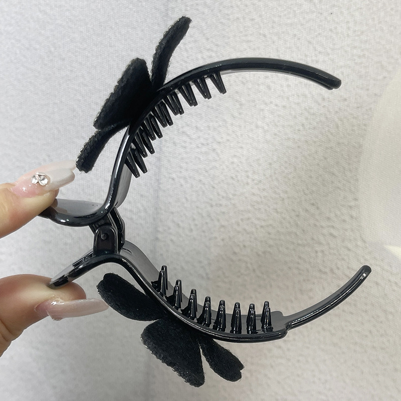 Large Bun Hair Clip with Rhinestone Flower for Women Back of Head Fixing Year Hair Clip Shark Clip Summer Hairpin 250711