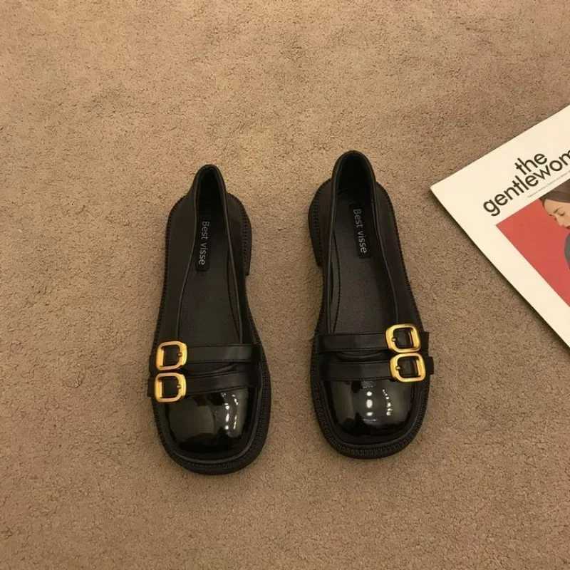 igh Quality Mary Jane Shoes Female New British Style Flat Sole Women Shoes Fi Belt Buckle Casual Shoes Zapatos XJ250712
