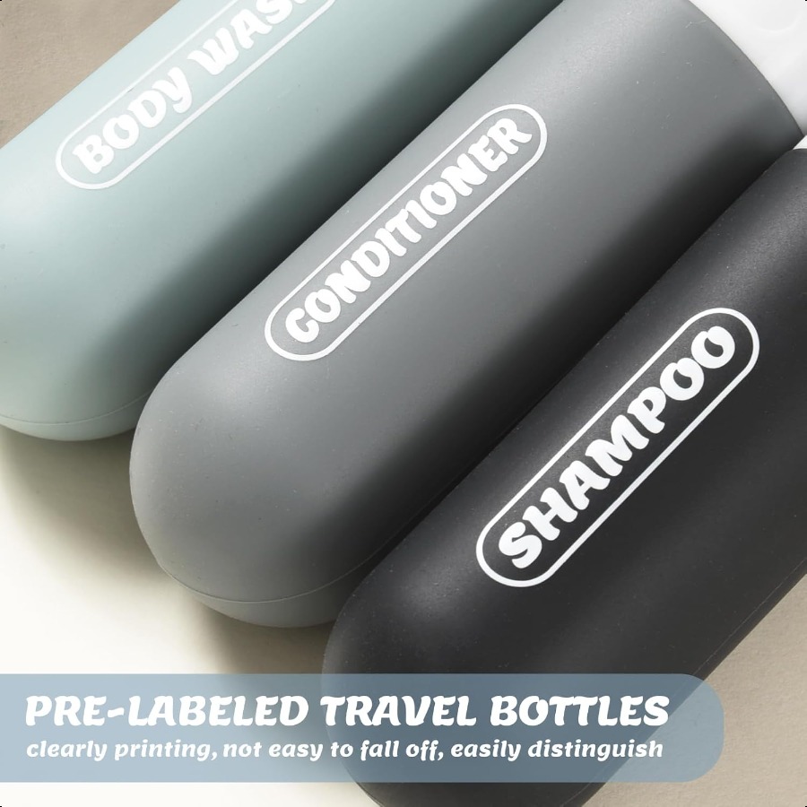 20 Pack Travel Bottles Set TSA Approved Travel Size Toiletries Containers Leak Proof Shampoo and Conditioner Bottles Refillable