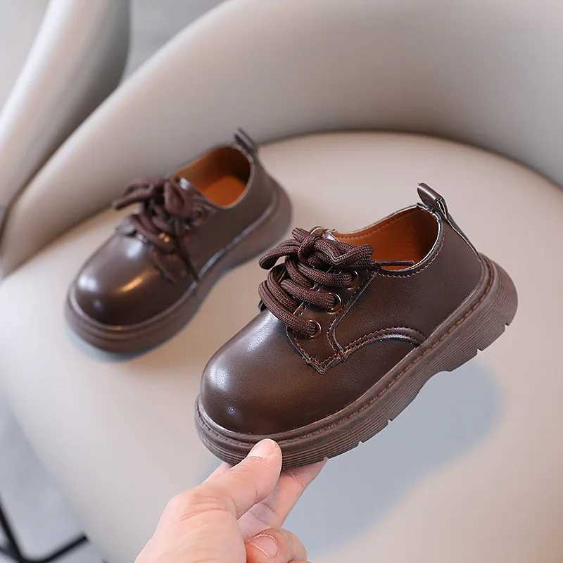 Boy PU Leather Shoes New Children Shoes Single Solid Color Casual Small Leather Shoes British Style Fashion Kids Students Shoes XJ250712