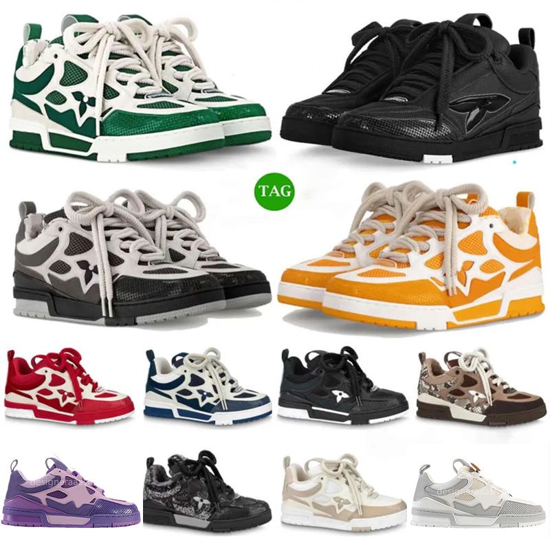 Skate designer sneakers mens trainers sneaker casual runner shoe outdoor leather flower skates tennis women fashion men shoes size 35-45