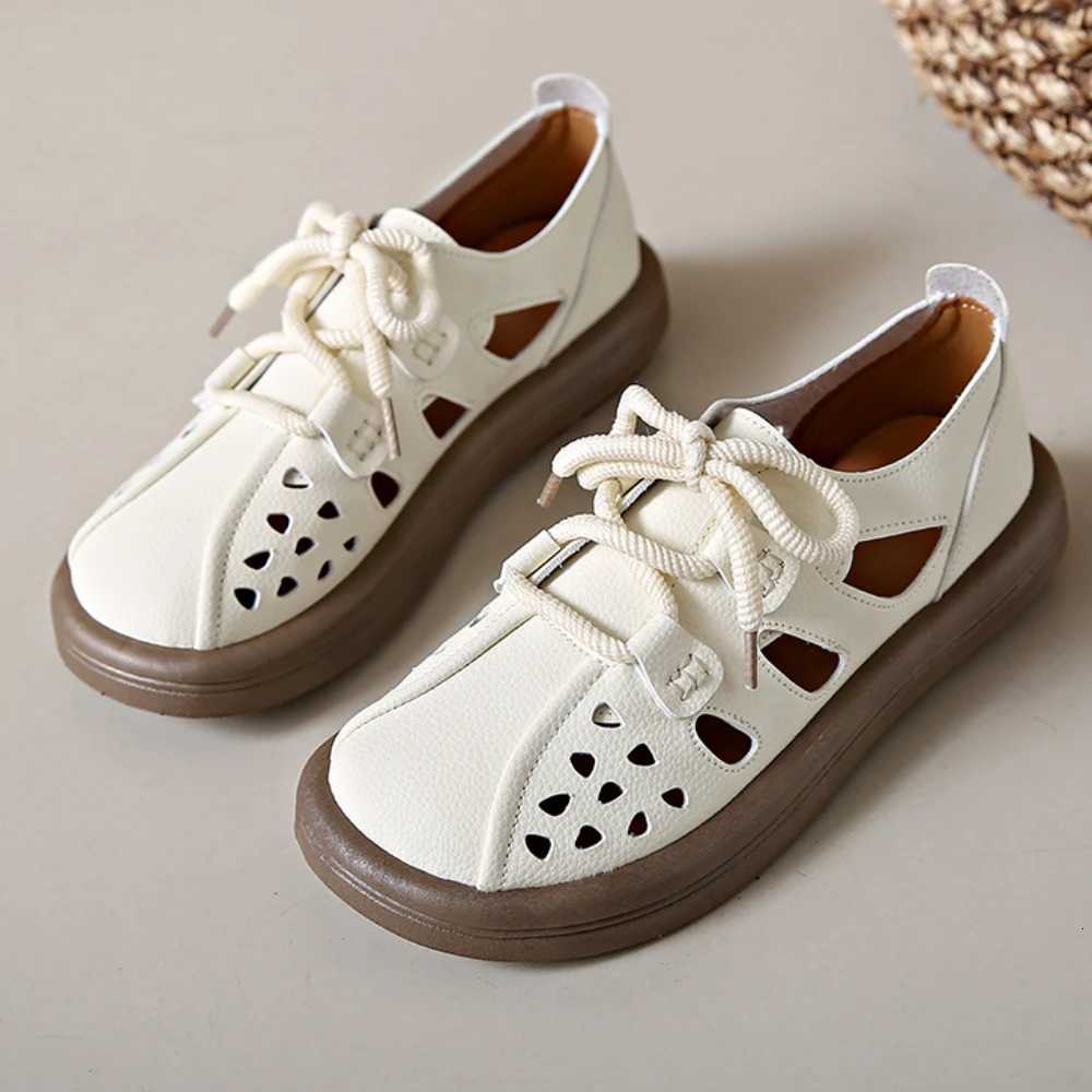 Genuine Leather Women Shoes Summer N-slip Mommy Shoes Women Flats Fi Ladies Casual Sandals Woman Walking Designer Shoes XJ250712