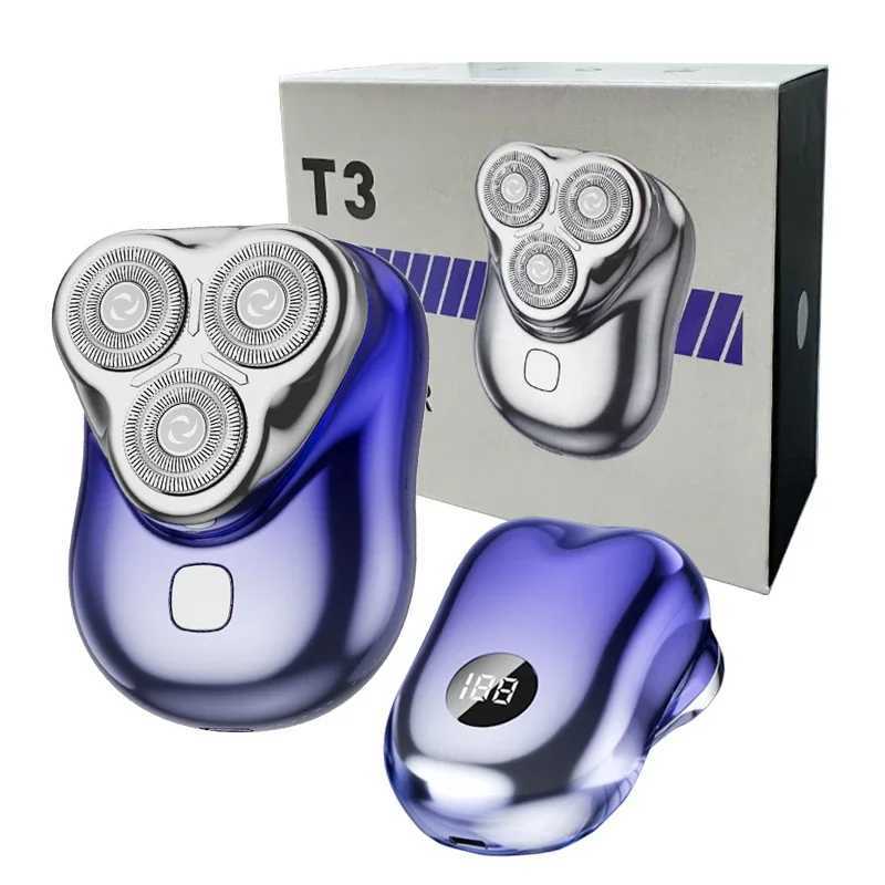 3D Floating Magnetic s Men Electric Shaver Mini Portable High Speed Travel Beard Knife Rechargeable Rotary Electric Razor G250712