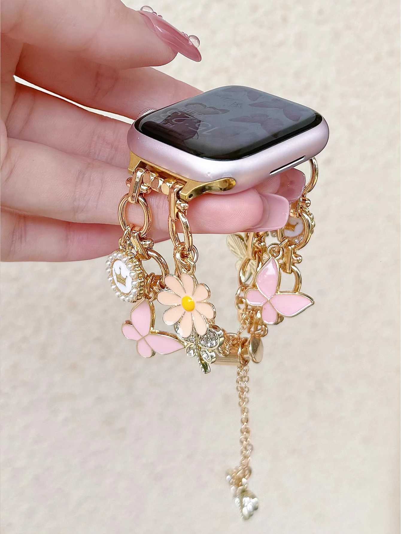 1pc Luxury Rhinestone Dual Str Bands Compatible With 38/40/41/42/44/45/46/49mm ple tra/SE/Series watchband Y250712