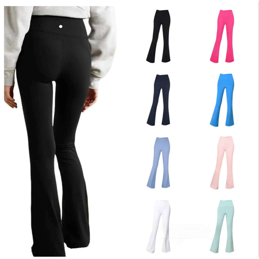 2025 5A Workout set leggings designer yoga Luluitys Lemonize jacket high simple gym pants women clothing pure color athletic Bell-bottoms Luluitys Lemonize pants
