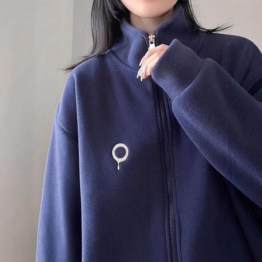 Sweatshirt Jacket Autumn Winter Women New Thickened Casual Loose Versatile Warm Ollie Fleece Top B5