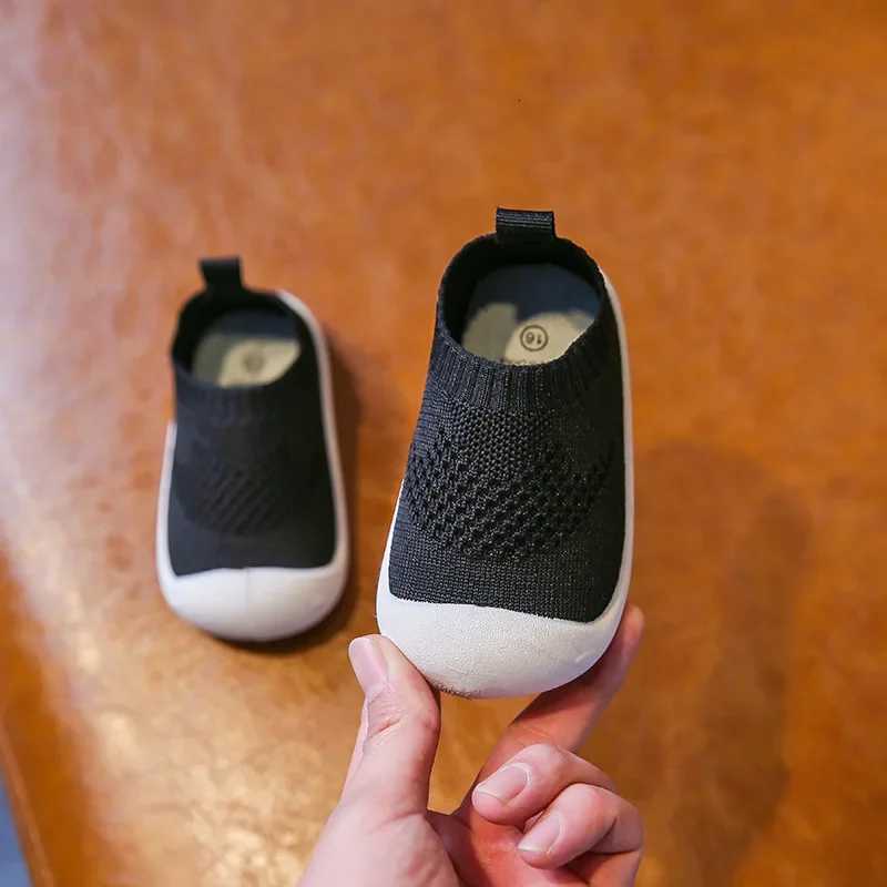 Baby Boys Casual Shoes Toddlers Girls Sneakers Stretch Fabric Kids Shoes Slip-on Soft Anti-skid Children Breathable Baby Flats XJ250712