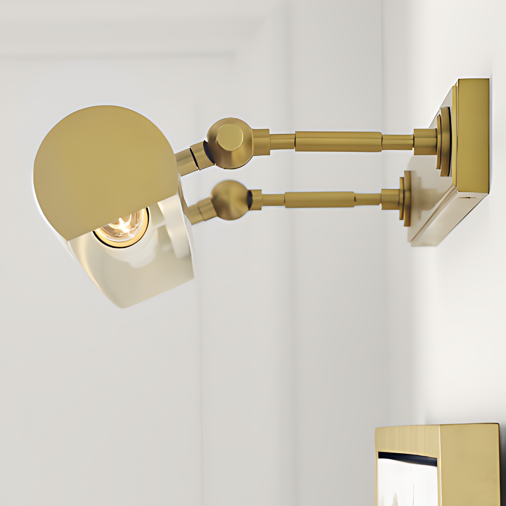 Design painted corridor art gallery salon photo studio indoor solid brass wall lamp copper painting lamp ZCW1212