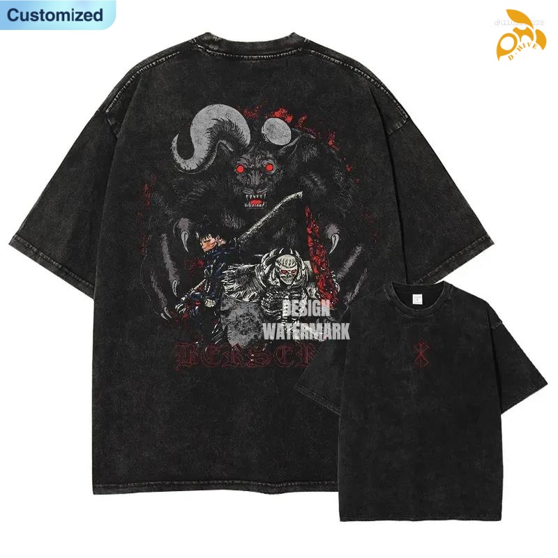 free shipping of customized 180g men's hot stamping comfortable T-shirt with Anime pattern from US
