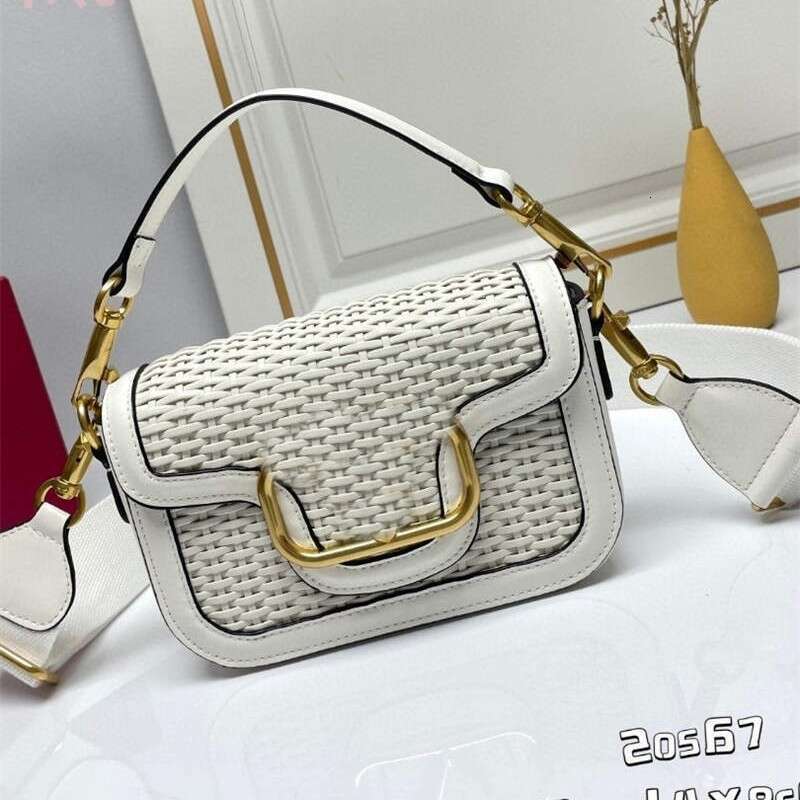 Leather Bag Bucket Bag Tote Bag Woven Saddle For Women New Spring Summer Cowhide High End Niche Crossbody Small Bag With Wide Shoulder Stra