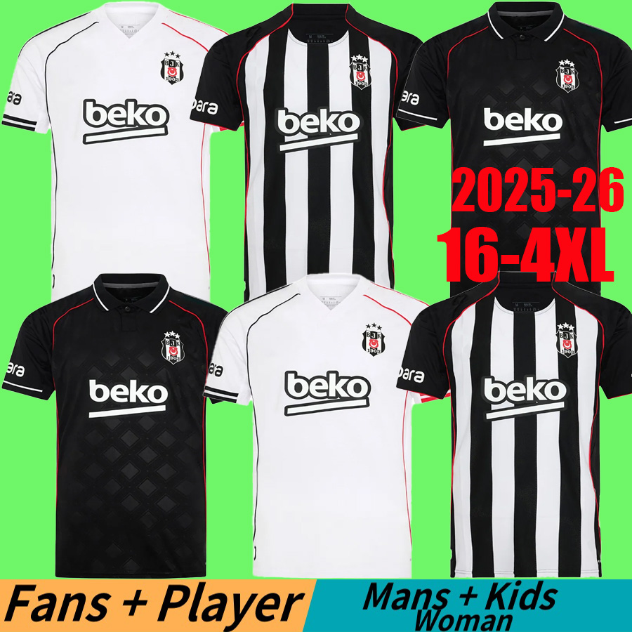 25 26 Besiktas Soccer Jerseys Home Away Besiktas Football Jersey Shirts 2025 2026 4XL