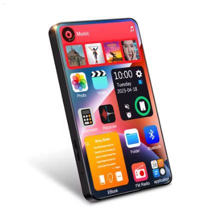 4 Inch UI MP4 Player MP3 Music Player Bluetooth 5.0 Touch Screen 16GB with Speaker 1080P Video Ebook Multi-Language Portable MP4