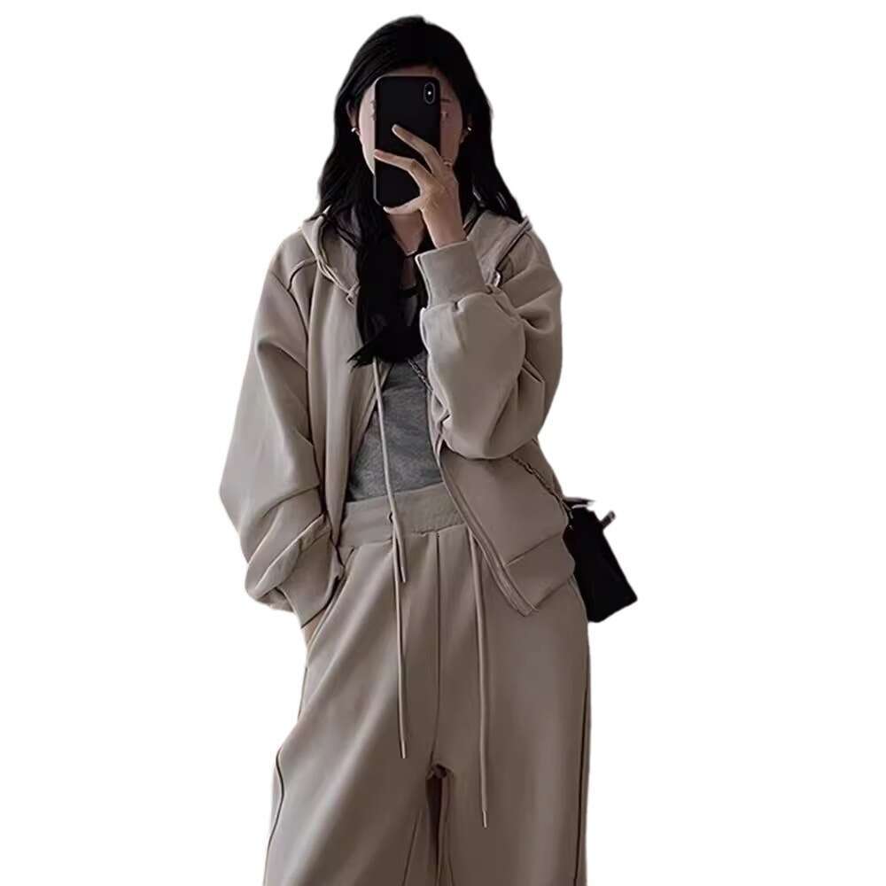 Early Autumn New Tea Outfit Plus Size Women's Fashion Trendy Salt Style Sweatshirt Two-Piece Set B5