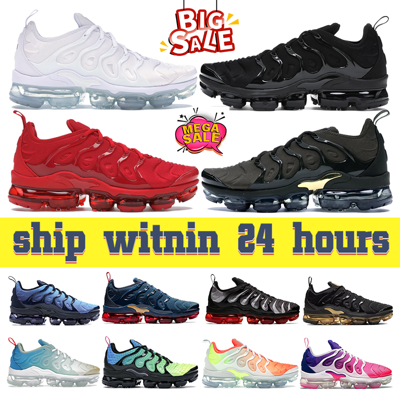 2025 Designer tnss Running Shoes For Men Women Triple Black White Blue Ded Outdoor Sport Sneakers Comfortable Walking Air Cushion Shoes Size 36-47