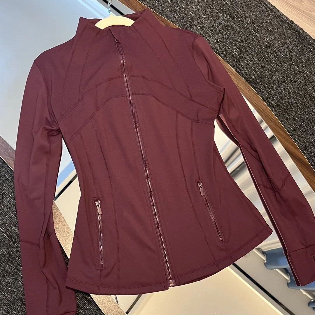 Women's Gold Zipper Series Yoga Jacket Breathable Sports Top Long Sleeve Fitness Coat