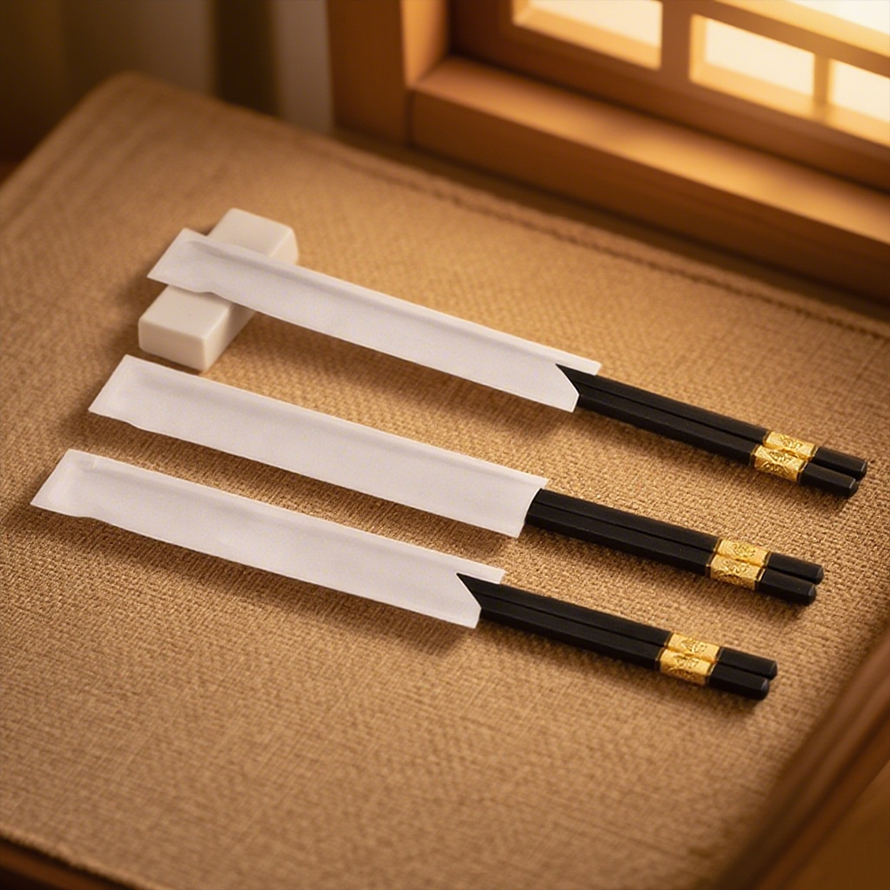 Eco-Friendly Natural Kraft Paper Chopstick sleeves - Perfect for Restaurants and Homes