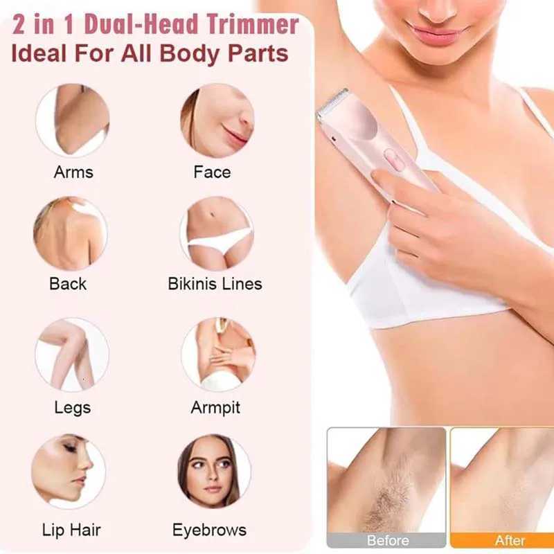 1 Waterproof Dual Hair Removal Wen Electric Shaver Body Eator Trimmer 2 In 1 Painless Bikini Shaver For Wen G250712