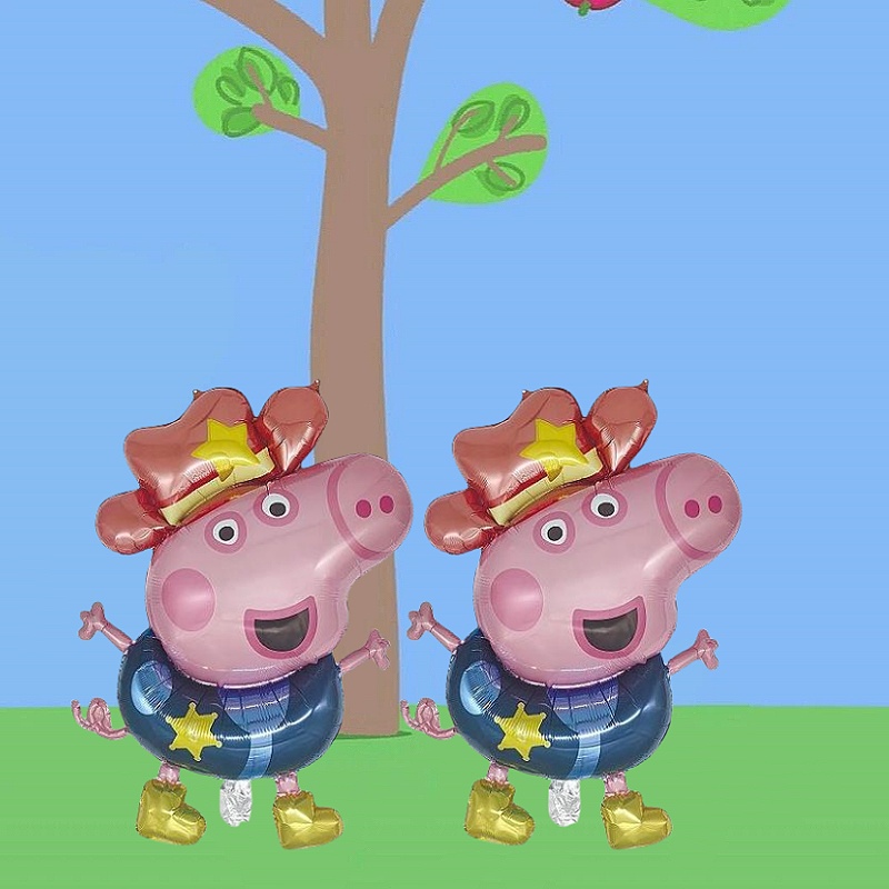 Pig Cartoon Balloons with Aluminum Foil for Party Decorations - Multiple Patterns Available