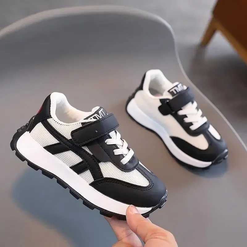 Childrens Casual Sports Shoes Mesh Breathable Comfortable Fashion Round Toe Kids Hook Loop Soft Soled Thick Flat Shoes Non Slip XJ250712