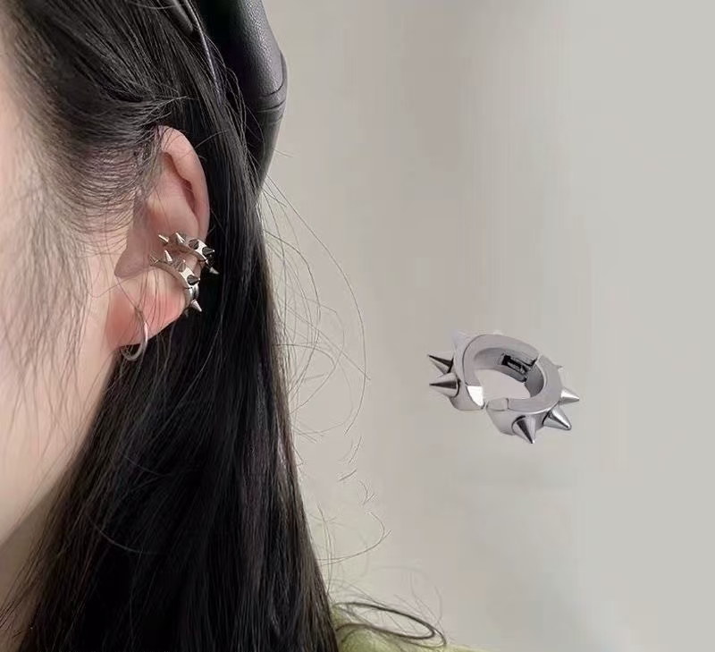 Body Jewelry 1PC Non-pierced Earrings Non-hole Classic Fake Hoop Earring Punk Without Piercing Hip-hop Ear Bone Buckle Clips