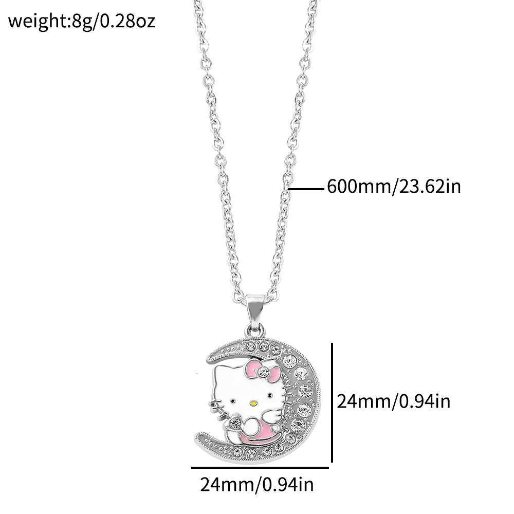 Sanrio 2pcs/set fashion exquisite cartoon cute Hello Kitty trendy rhinestone jewelry set suitable for daily wear suitable as a w250716