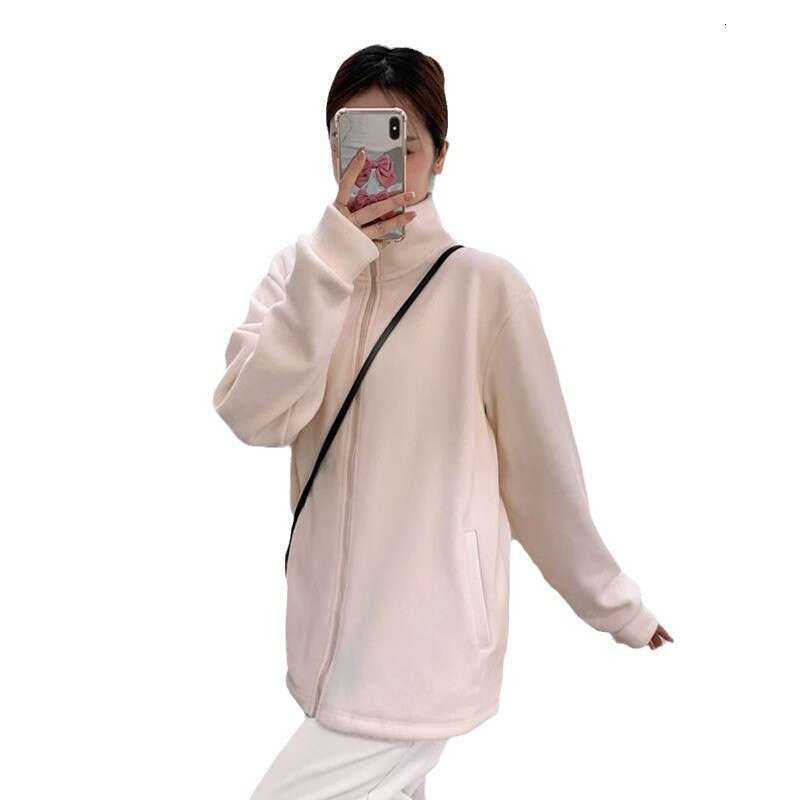 Sweatshirt Jacket Autumn Winter Women New Thickened Casual Loose Versatile Warm Ollie Fleece Top B5