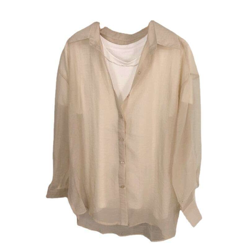 Sun Protection Shirt For Women, Summer Thin Cardigan Shirt, New High-End Design Loose Top B5