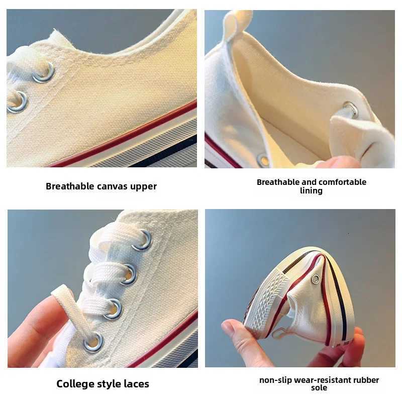 2024 Spring New Childrens Low-top Canvas Shoes Sle White Candy Color Mens Womens Childrens Parent-child Board Shoes XJ250712