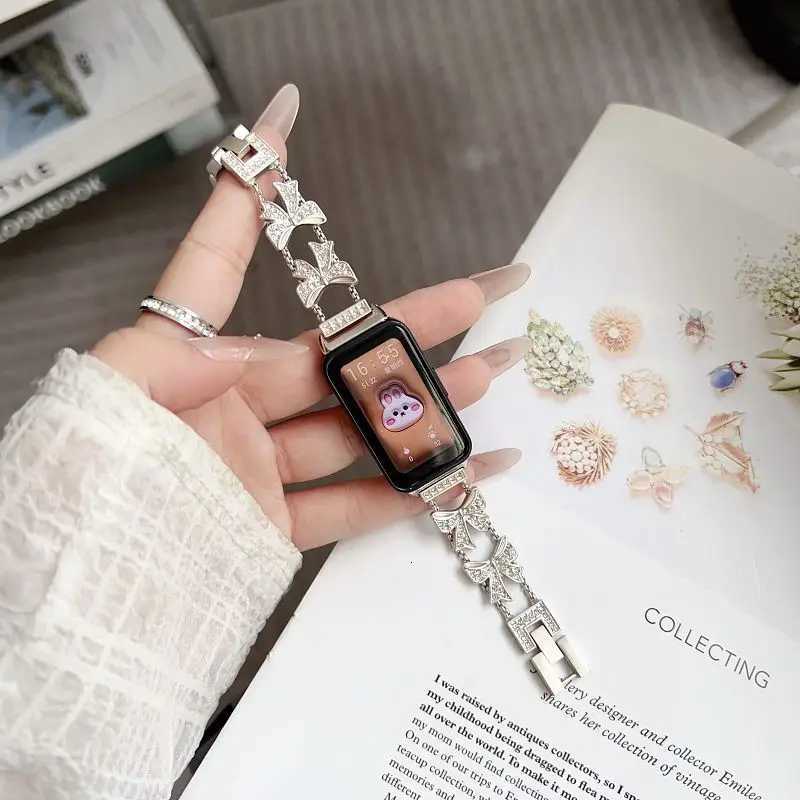Bling Metal Strap for Huei Band 8 9 10 Sparkling Diamond Jewelry Strap Dry Bracelet for Huei Fit 3 4 watchband Y250712